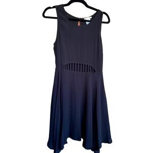 inTu, Size Small, Black Fit & Flare Dress, Cutout Waist, Sleeveless, EUC